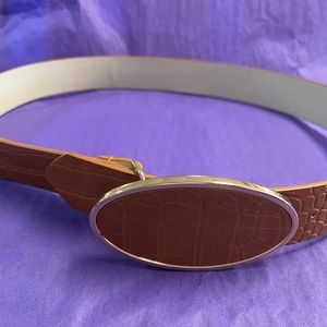 Chicos Faux Alligator Embossed Belt